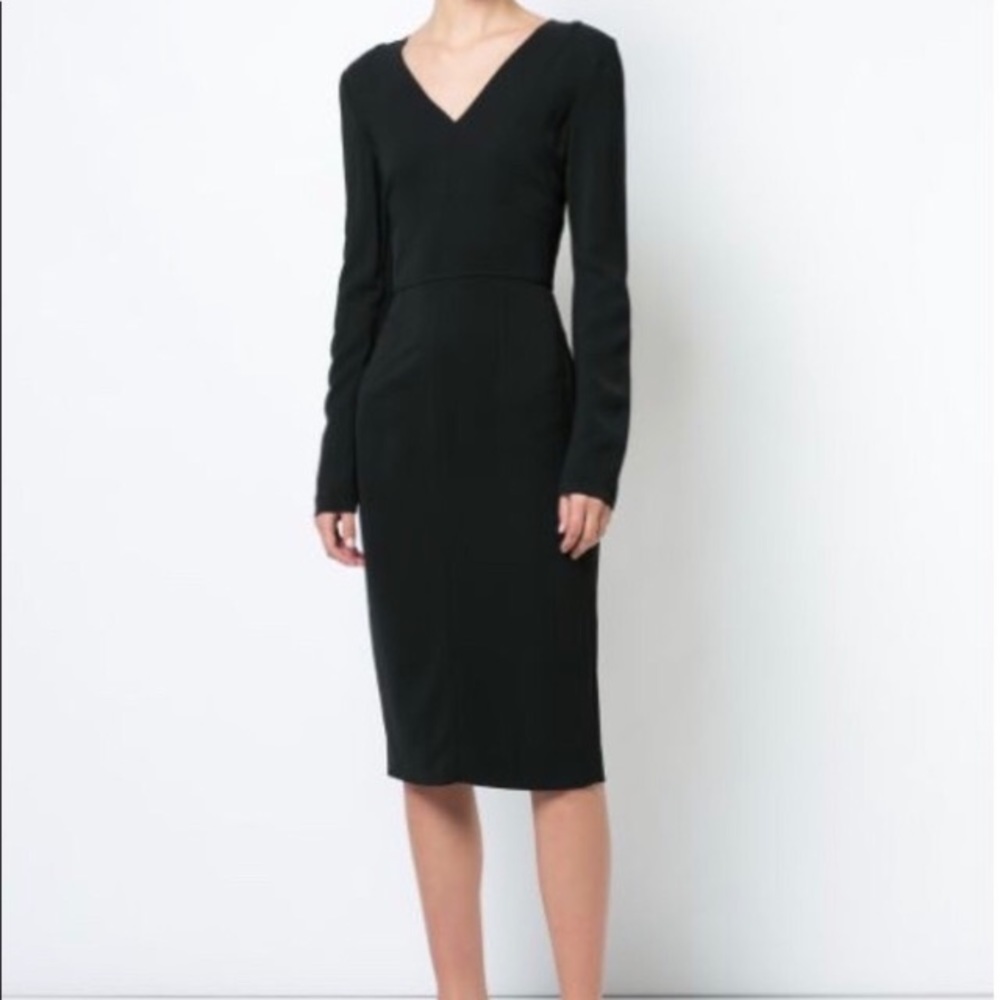 Dian Von Ferstenburg Black V-neck Dress